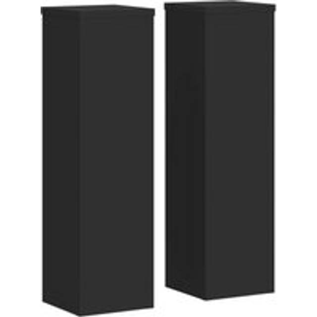 Plant Stand 2pcs Black 17x17x60 cm Engineered Wood Vidaxl