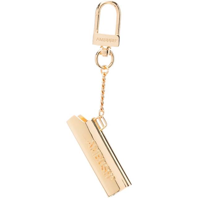 Ambush Debossed-Logo Lighter Case Key Chain - Yellow (Dimension: 7.0000x4.0000x4.0000 inches)