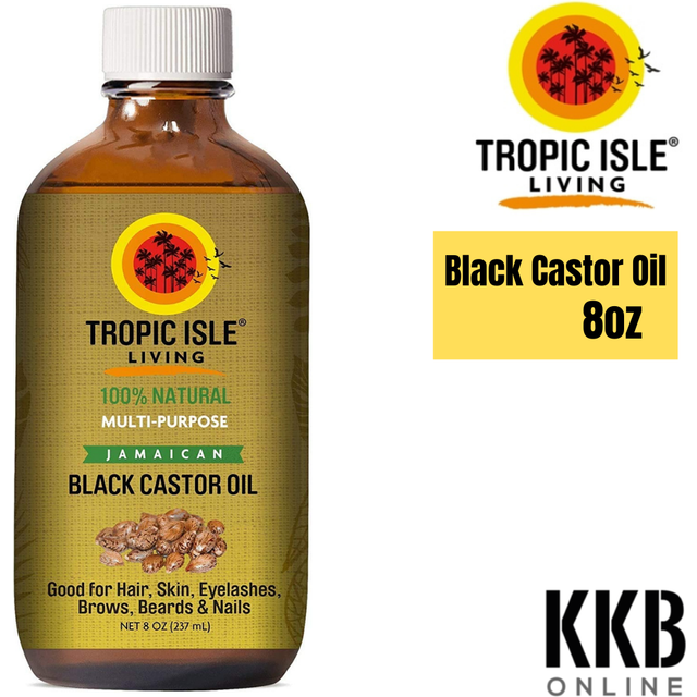 Tropical Isle Living Jamaican Black Castor Oil | Rich in Vitamin E, Omega Fatty Acids & Minerals | for Hair Growth Oil, Skin Conditioning, Eyebrows &