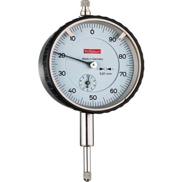 Messuhr M2T li.10mm Abl.0,01mm, Ziffernbl.li.100-0 m.Kal.KÄFER