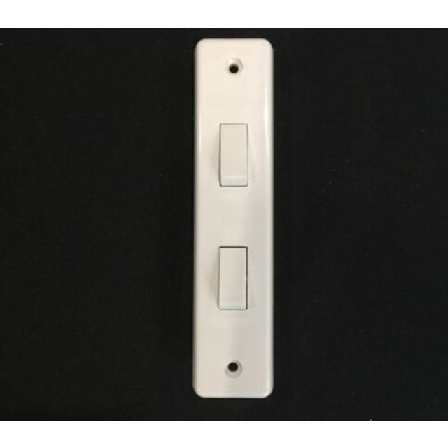 CRABTREE - 10AX 2 Gang 2 Way Wide Rocker Light Switch, White