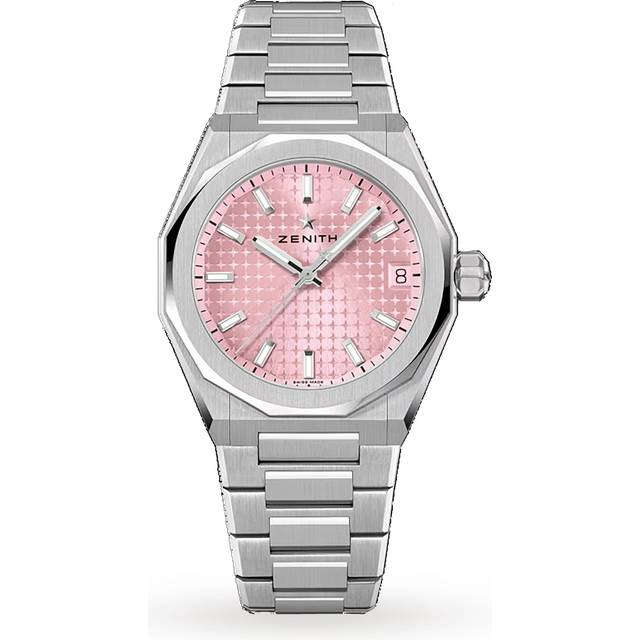 Defy Skyline 36mm Steel Automatic Watch - Pink