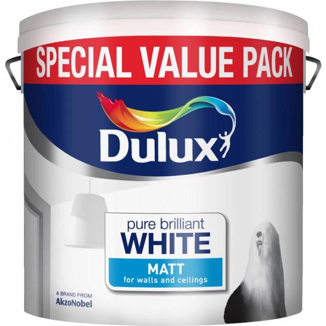 Dulux Matt Paint 6 Litre Special Value Pure Brilliant White