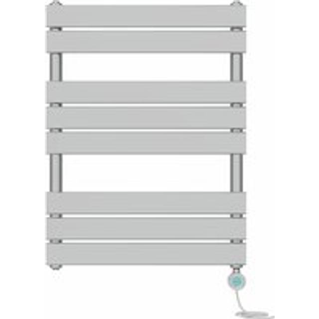 NRG - Pre-filled Electric Heated Towel Rail Radiator Flat Panel Thermostatic 800x600mm Chrome