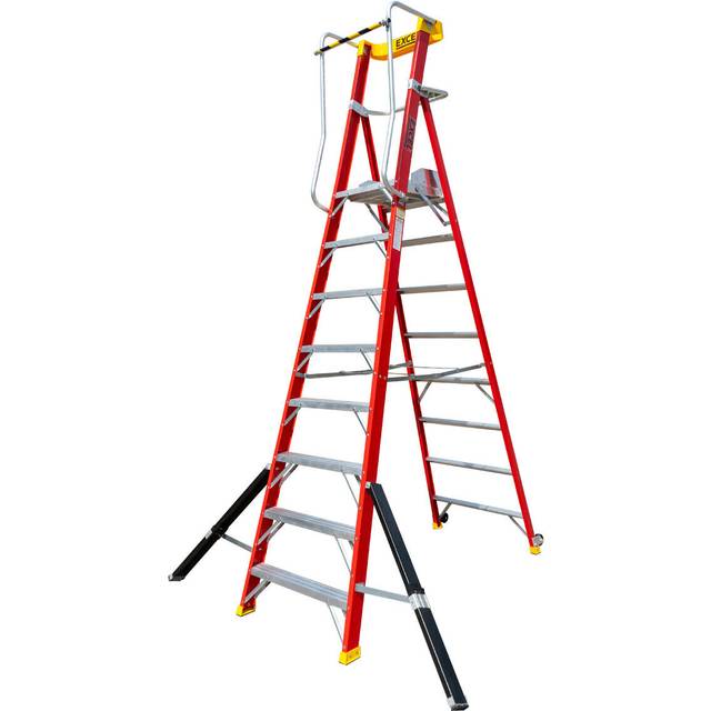 Excel Electricians Fibreglass Podium Step Ladder 6 Tread 2.61m EN131-7