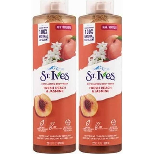 St. Ives Exfoilating Body Wash Fresh Peach & Jasmine 22 oz - PACK OF 2