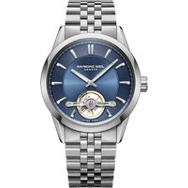 Raymond Weil Men's Freelancer 42 Calibre RW1212 Automatic Bracelet Strap Watch, Silver/Blue