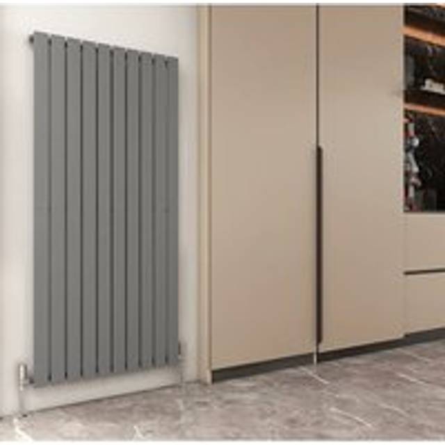 Mcc Designer Flat Panel Single Radiator 1600 X 680Mm Anthracite, Grey