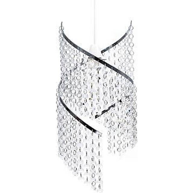 Innoteck Spiral Droplet Pendant Light Shade - Clear, Chrome, Clear