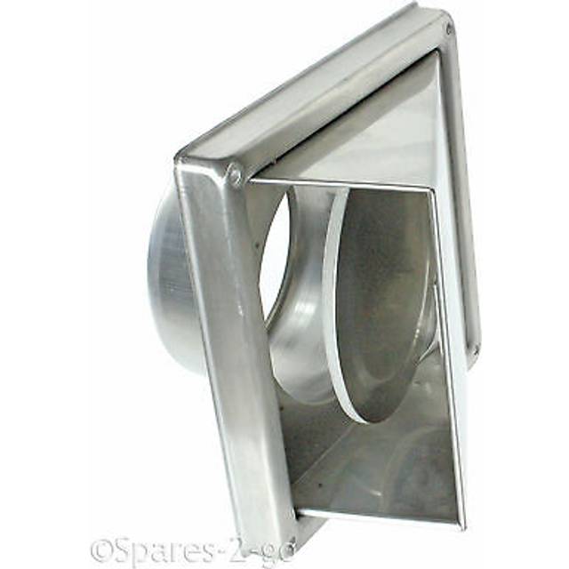 Steel air conditioning wall air vent external hooded non return flap 100mm 4"