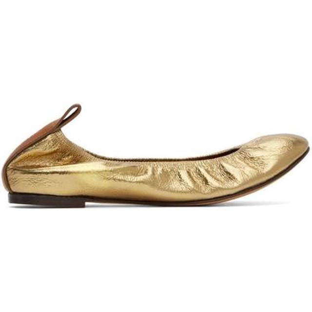 Lanvin Gold Leather Ballerina Flats - M1 Gold - IT 41