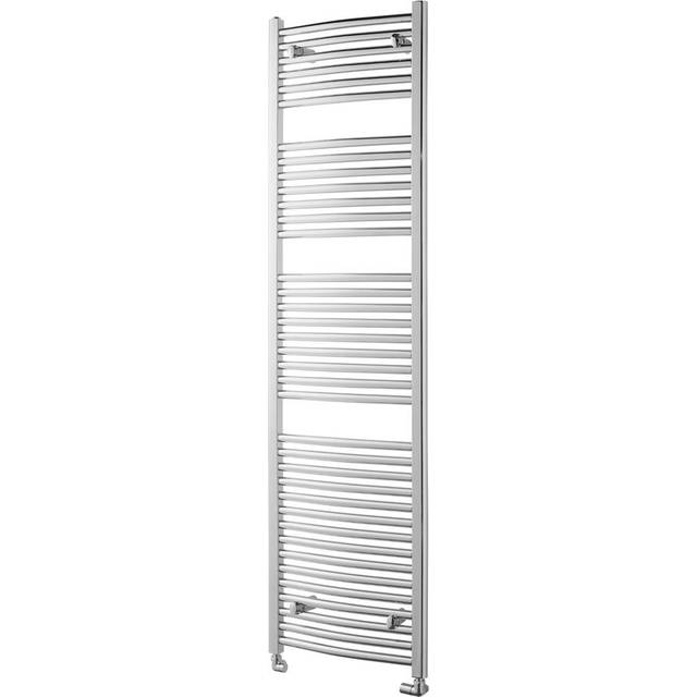 Pisa Straight Wall-Mounted Heated Towel Rail - Chrome (180cm H x 30cm W x 8.8cm D)