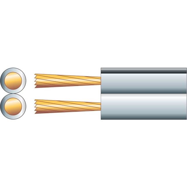 100m White Speaker Cable Home HiFi Car Stereo Speaker Wire 1.8 x 3.6mm 14 Strand
