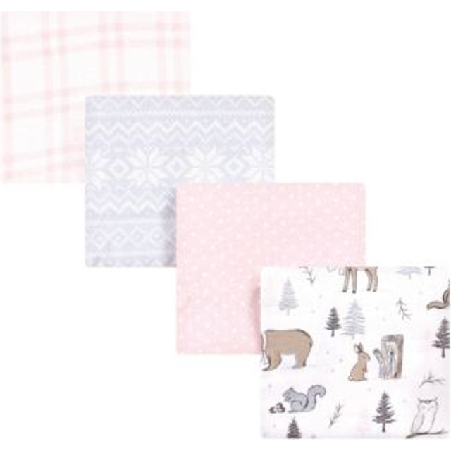 Hudson Baby Unisex Baby Cotton Flannel Receiving Blankets  Winter Forest  One Size