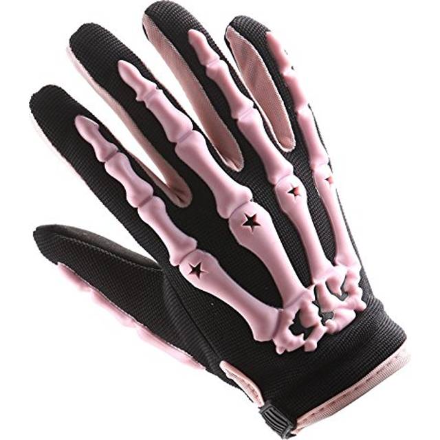 1STORM Youth Motocross Gloves Motorcycle BMX MX ATV Dirt Bike Bicycle Skeleton Cycling Kids Gloves Pink