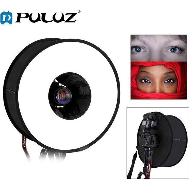 Foldable ring softbox diffuser flash light soft box puluz speedlight 45cm