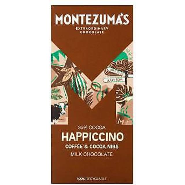 Montezuma's Happiccino Milk Chocolate with Coffee Cocoa Nibs (90g)