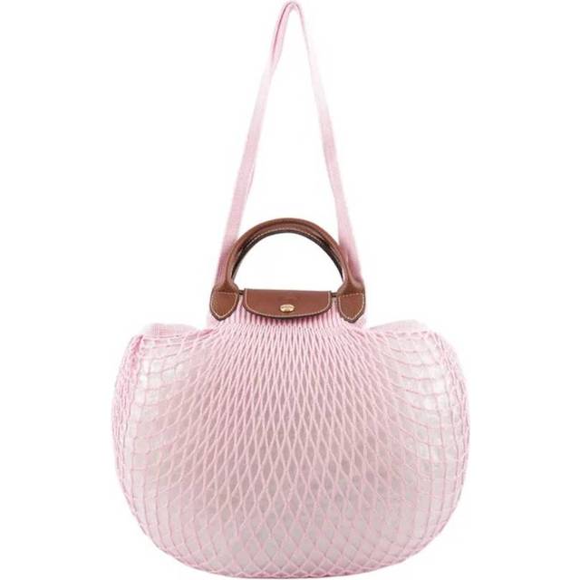 Longchamp Le Pliage L Filet Mesh Shoulder Bag - Pink (Size L: 15  x H: 12.2)