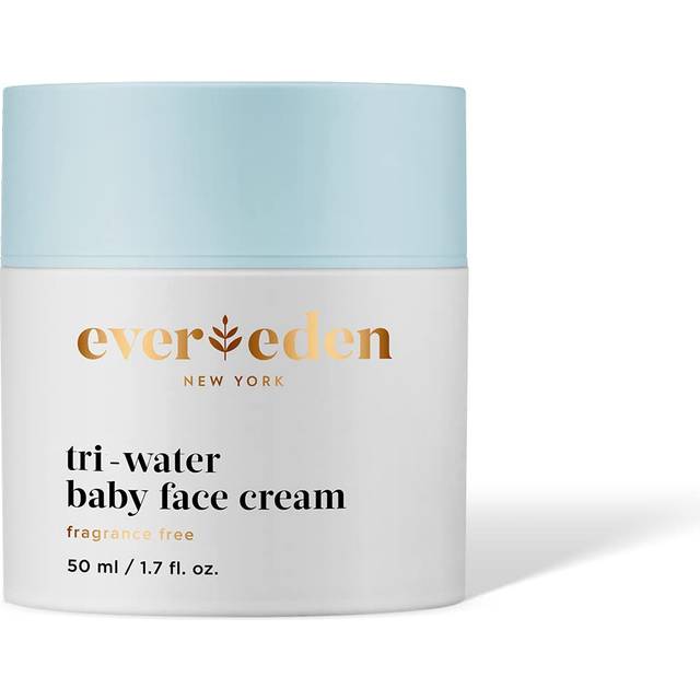 Evereden Tri-Water Baby Face Cream: Clean & Vegan Cooling Baby Cream Kids Face Lotion with Water from Glaciers  Aloe  & Coconut - Moisturize  Soothe