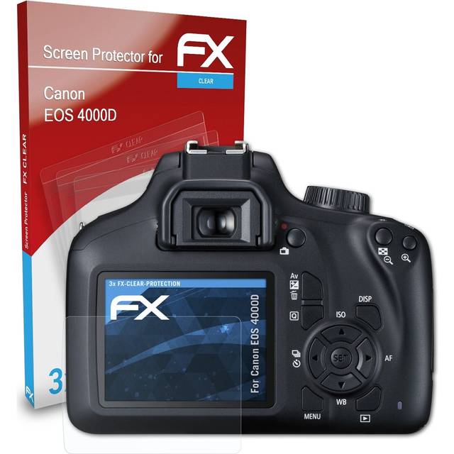 Atfolix 3x Screen Protection Film For Canon Eos 4000d Screen Protector Clear
