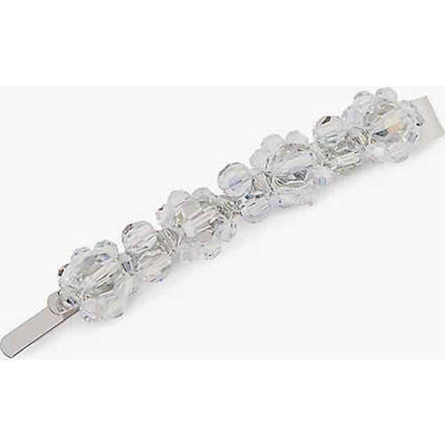 Simone Rocha Silver & Blue Flower Hair Clip - Duck Egg - UNI