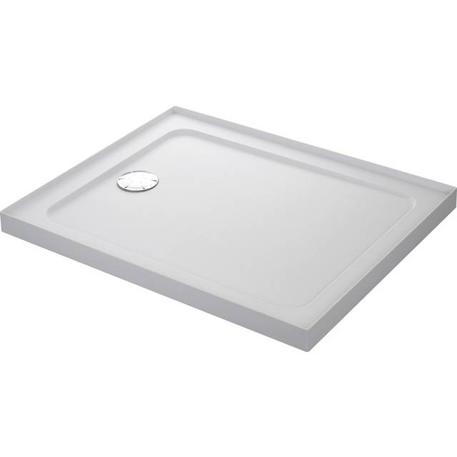 Mira Flight Safe Rectangular Shower Tray 1200 x 800mm 4 Upstands in White Acrylic Stone Resin
