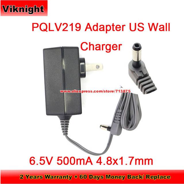 (a-) Genuine POLV219 Ac Adapter 6.5V 0.5A 3.25W 500ma For Panasonic Cordless Telephone PLQLV226  4.8 x 1.7mm  plug US Charger