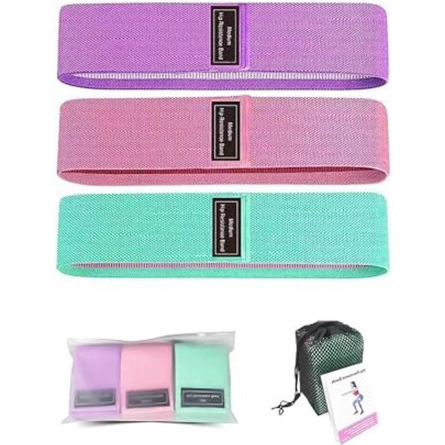 3PC Leg and Hip Resistance Band - Suitable for Women/Men's Exercise Fabric Anti slip Fitness Equipment Set, Suitable for Deep Squat Trophy Band, Hip