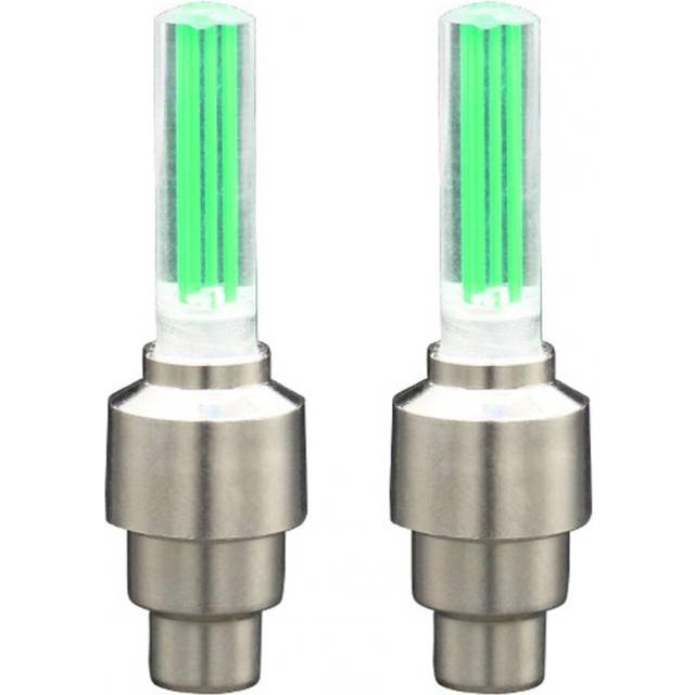 (a-Blue) Bicycle Lights 2Pcs Universal Valve Lamp Waterproof Dazzle Induction Vibration Stem Cap Light Motorcycles Bicycle Accessories