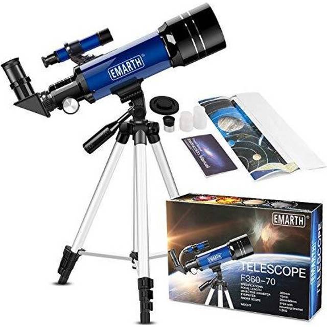 EMARTH Telescope for Kids Beginners Adult, 70mm Astronomical Refractor Telescope with Adjustable Tripod & & Finder Scope- Portable Travel Telescope