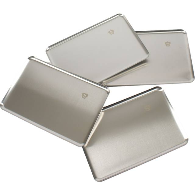 NIKO JUNE Silver Steel Medium Plate Set, 4 pcs - Stainless Steel - UNI