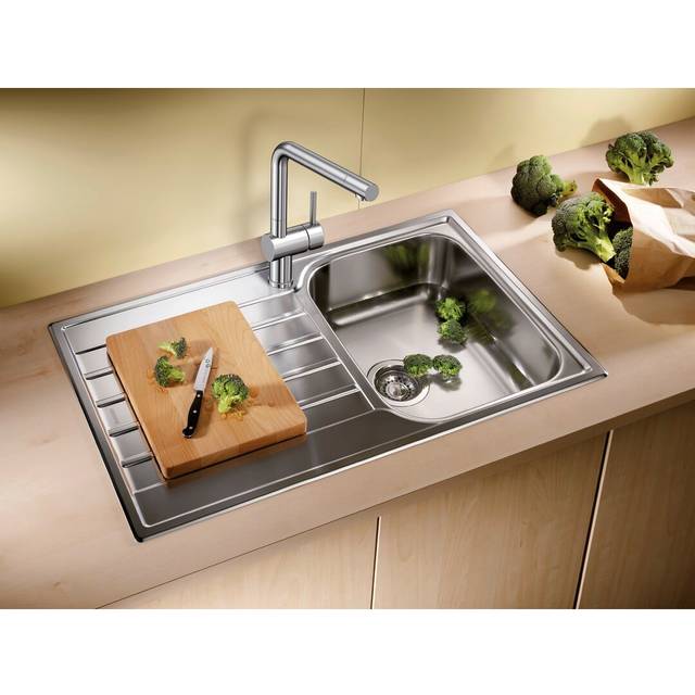 Livit Single Bowl Inset Kitchen Sink - Silver (416mm L X 500mm W)