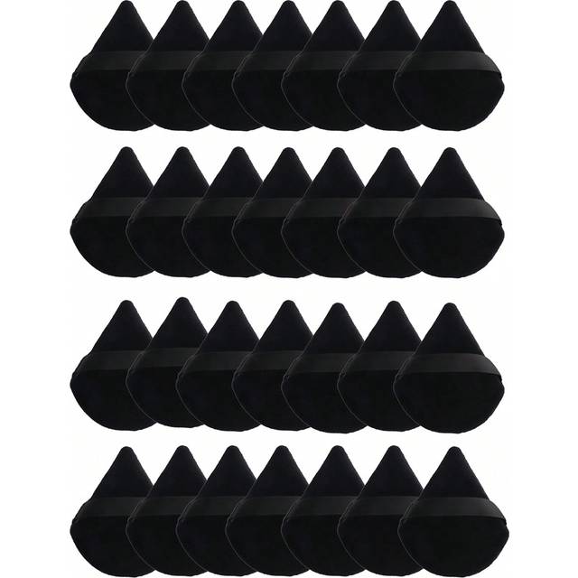 SHEIN Set Of 24pcs/15pcs/8pcs/3pcs Triangle Flocked Makeup Sponges, Soft & Fluffy Texture, Suitable For Face & Body Powder Puff, Makeup Beauty Tools Mixed S