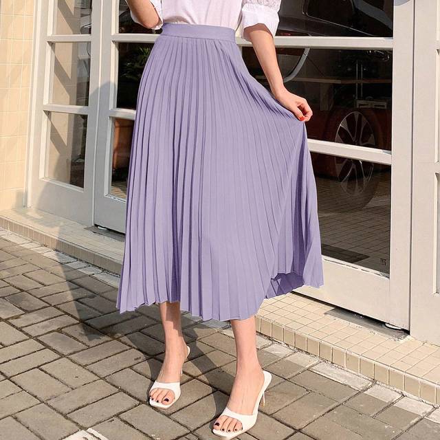 DAZY Fashionable And Casual Simple Pleated Skirt For Spring And Summer,Ruffle