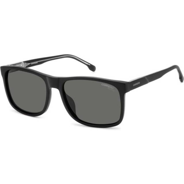 Carrera Man C FLEX 01/G/S 003/M9 Solglasögon Acetat Svart Grå Fyrkantig Polariserad