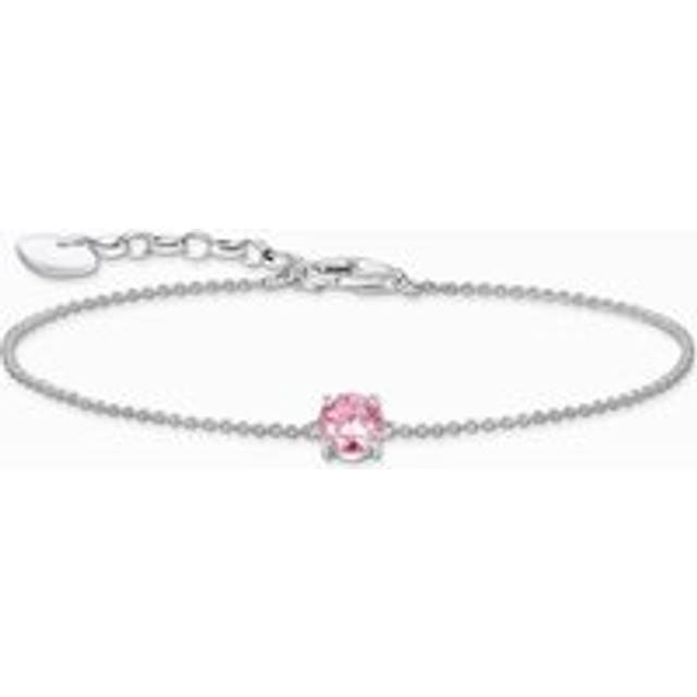 Thomas Sabo Sterling Silver Teardrop Pink Zirconia Bracelet