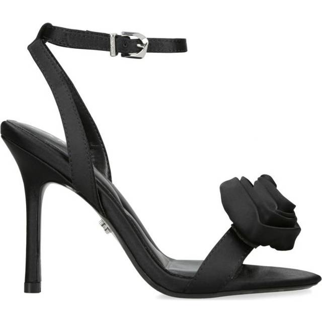 Carvela Womens Satin Corsage Sandals - Black - Size UK 3