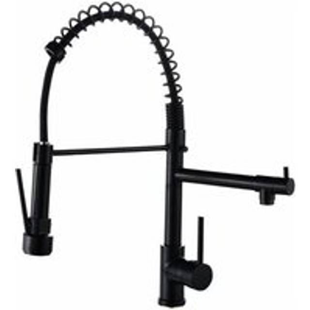 Rose - Pink Kitchen Faucet, Spring Faucet Kitchen Mixer Tap, 360° Swivel, Cold & Hot Available, Black