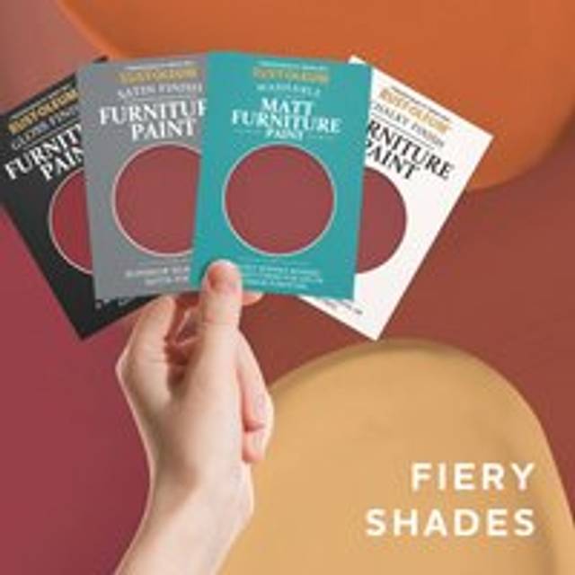 Rust-Oleum Furniture Paint Samples - Fiery Shades Tester Box -