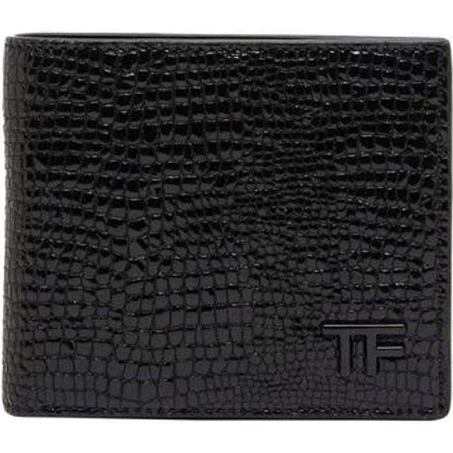 TOM FORD Black Printed Leather T Line Classic Wallet - BLACK - UNI