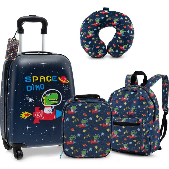 Costway Set of 5 Kids Dark Blue Luggage Set - 49 x 32 x 23cm