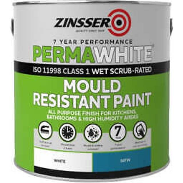 Zinsser perma-white¬æ mould resistant interior paint 2.5l