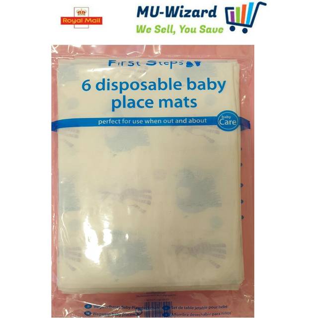 First Steps Pack of 6 Disposable Baby Place Mats