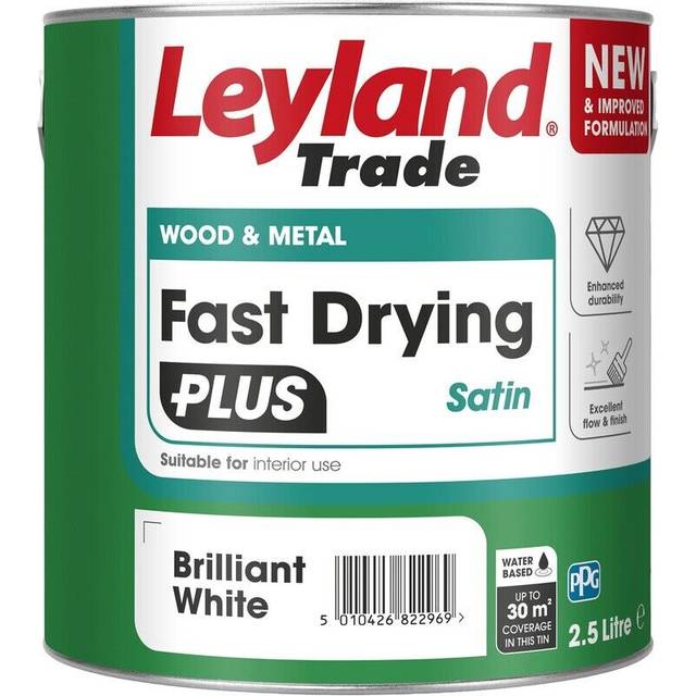 Leyland Trade Fast Dry Plus Satin Paint 2.5L - White