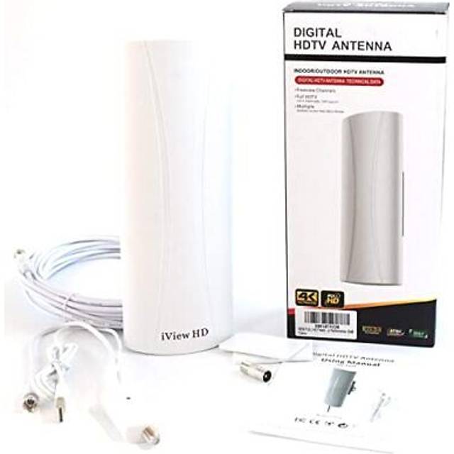 NEW FULL HD Freeview Amplified Digital TV Aerial Antenna For Outdoor & Indoor use 4K 1080P HD/VHF/UHF Channels For Built-in Tuner Home Telev