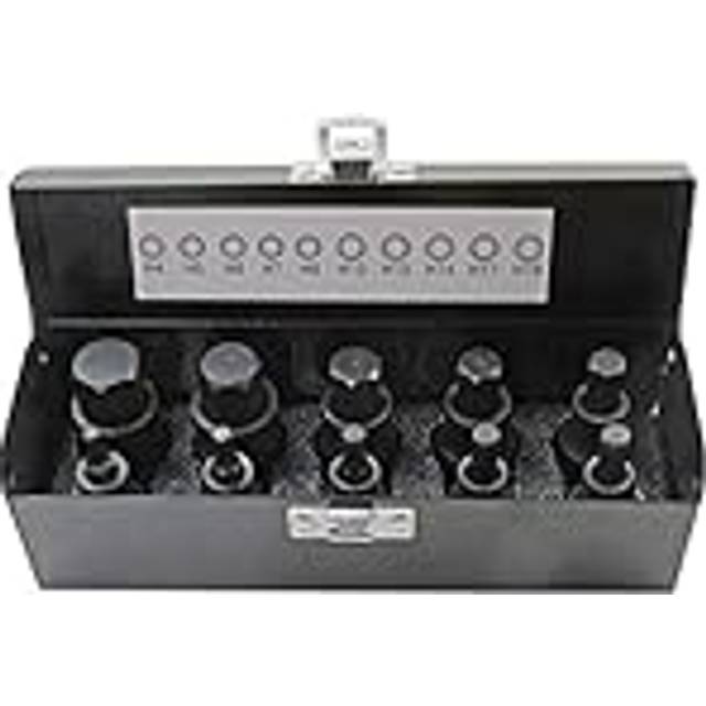 Us pro 1366 black 1/2" drive allen key impact hex bit 10pcs socket set - 4-19mm