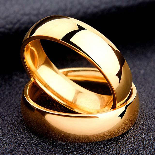 SHEIN 1pc Glossy Curve Design Couple Ring, Unisex Daily Wear Wedding Band Gift Jewelry