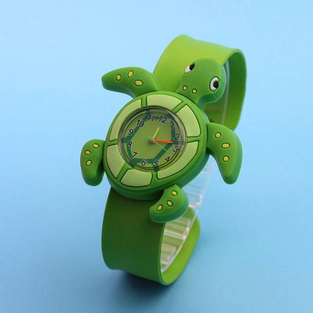 SHEIN Turtle And Sea Turtle Children Lovely Watch, Personality And Fashionable Snap Watch To Learn To Recognize Time And Arabic Numeral