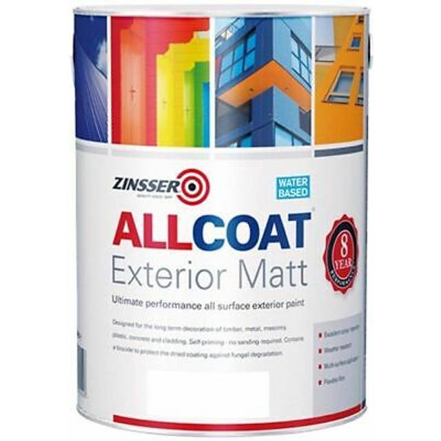 Zinsser Allcoat Water Based Matt White 10L