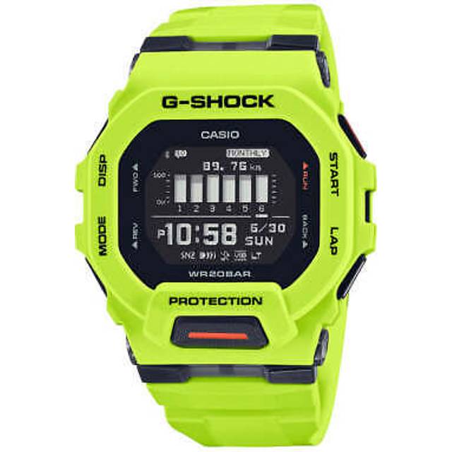 Casio G-Shock G-Squad Digital Smartphone Link Yellow Resin Strap Quartz GBD-200-9 200M Men&#39;s Watch